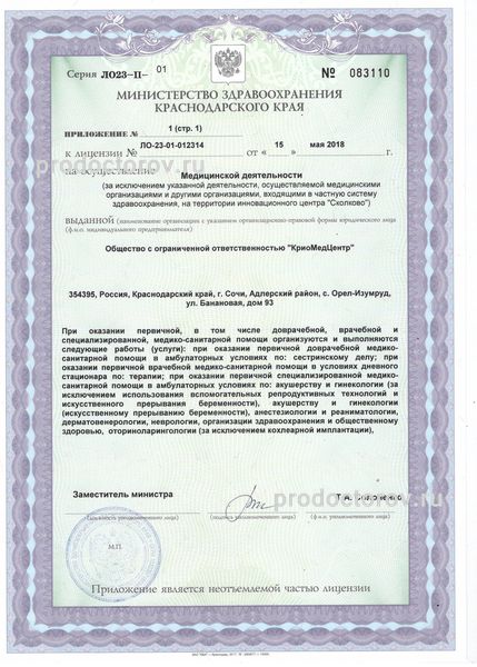 211190 klinika kriomedcentr l криоцентр адлер банановая телефон