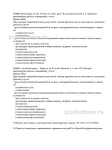 Выписка из реестра лицензий