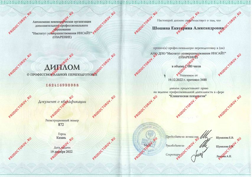 Документы и фотографии - Шошина Е. А.