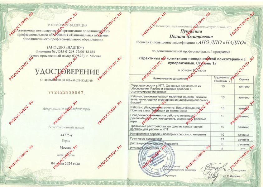 Документы и фотографии - Путилина П. Д.