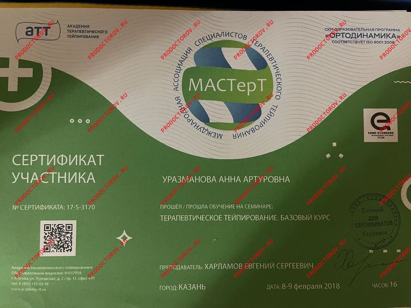 Тейпирование Уразманова А. А. - Тейпирование