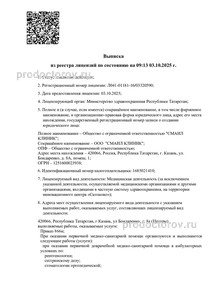 Выписка из реестра лицензий Выписка из реестра лицензий