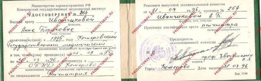 Документы и фотографии - Иванчикова А. Б.