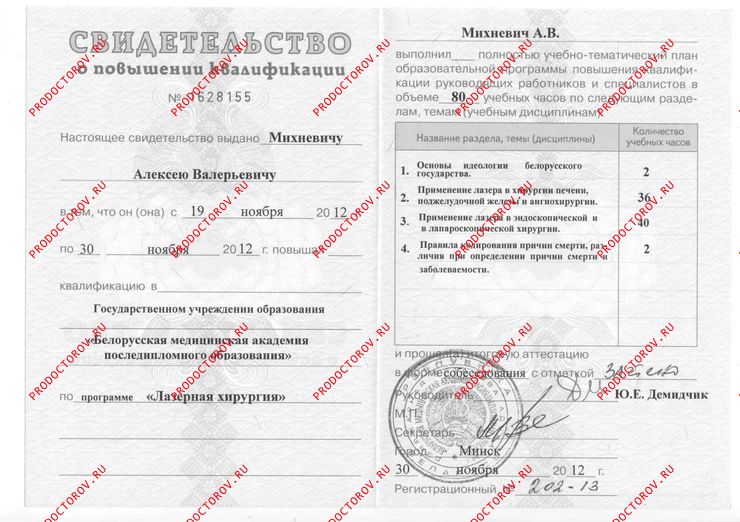 Документы и фотографии - Михневич А. В.
