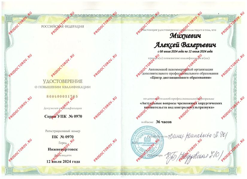 Документы и фотографии - Михневич А. В.