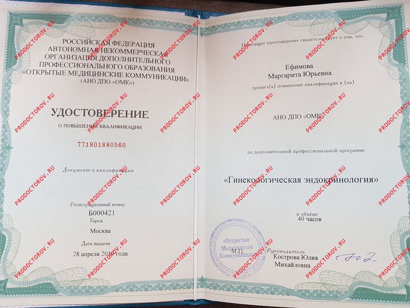 Документы и фотографии - Ефимова М. Ю.