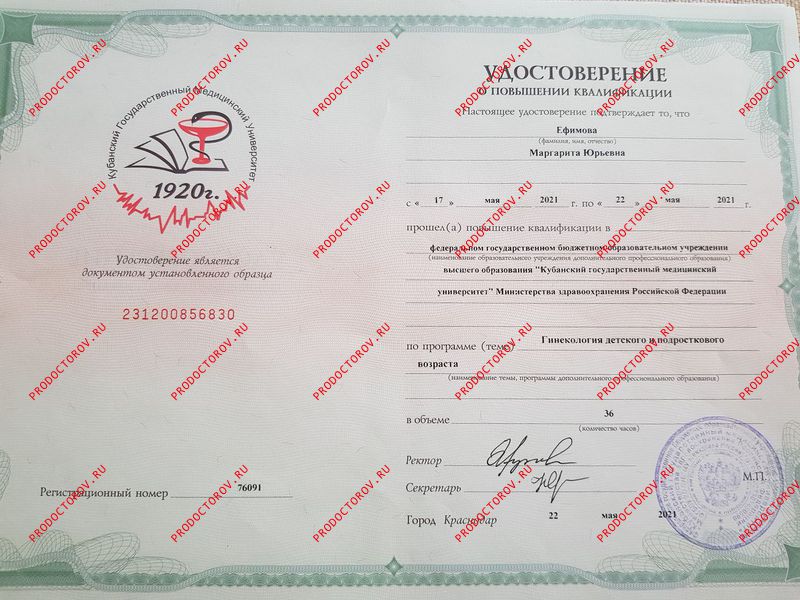 Документы и фотографии - Ефимова М. Ю.
