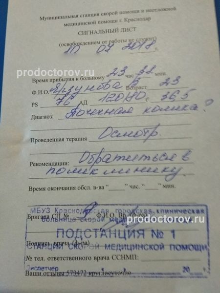 Справка от скорой помощи о вызове образец