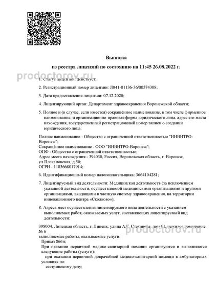 Лаборатория «Инвитро» на Зегеля - 5 врачей, 26 отзывов | Липецк ...