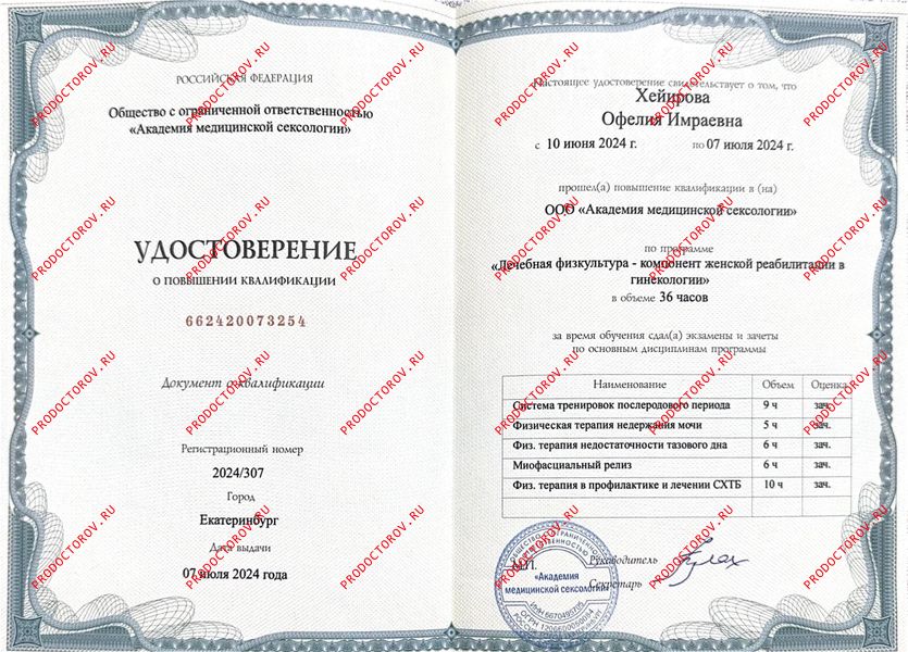 Документы и фотографии - Хейирова О. И.