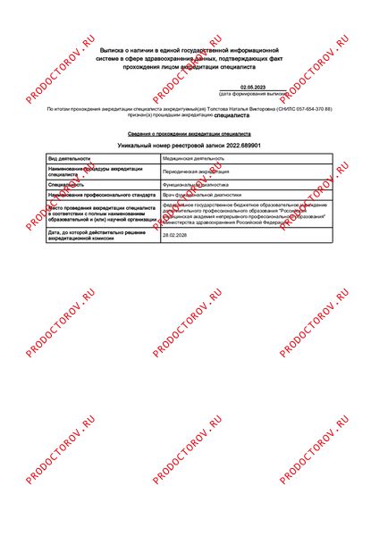 Документы и фотографии - Толстова Н. В.