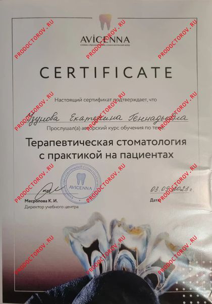 Документы и фотографии - Узунова Е. Г.