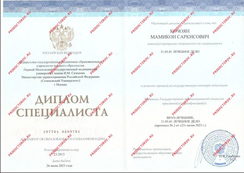 Документы и фотографии - Кочоян М. С.