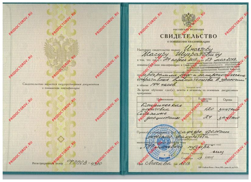 повышение эндоурологи и лапароскопия Иноятов Ж. Ш. - повышение эндоурологи и лапароскопия