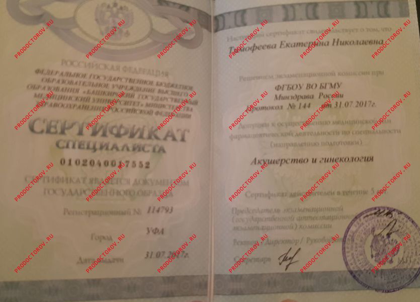 Документы и фотографии - Тимофеева Е. Н.