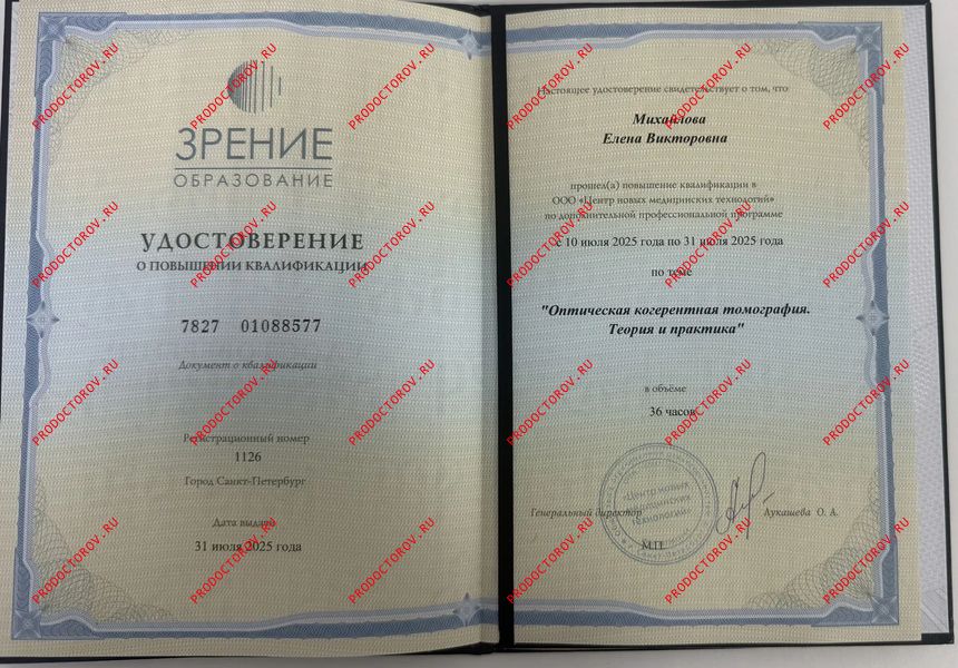 Лицензия Михайлова Е. В. - Лицензия