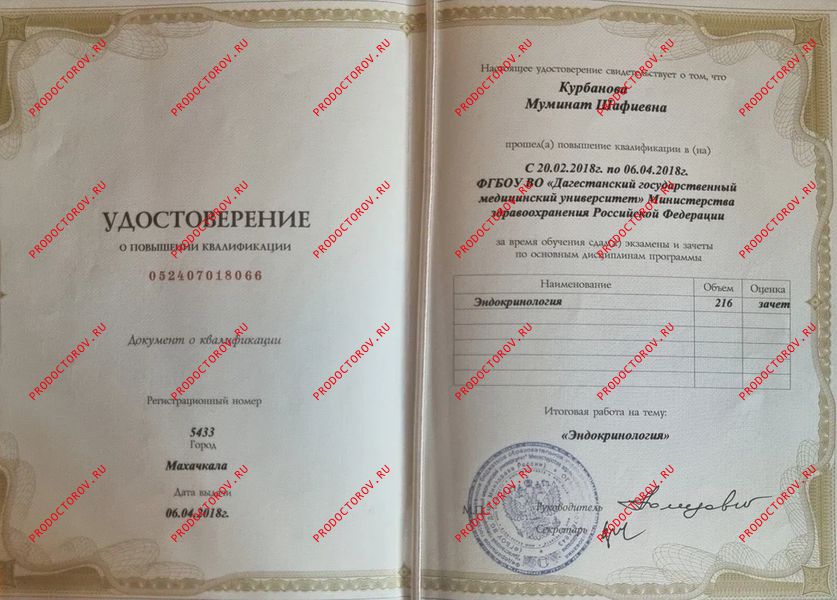 Документы и фотографии - Абдуллаева М. Ш.