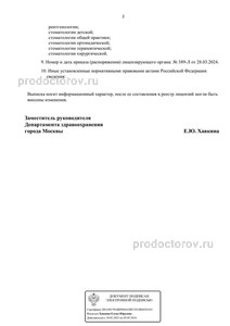 Выписка из реестра лицензий