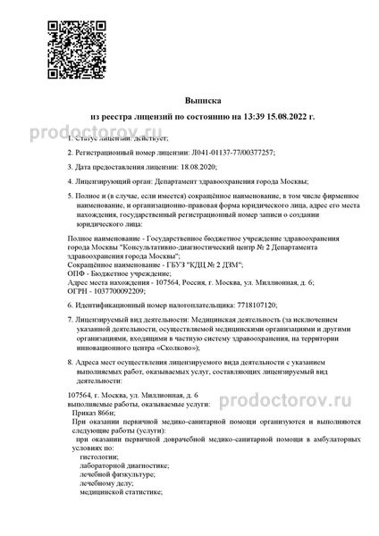 Консультативно-диагностический центр №2 - 156 врачей, 80 отзывов | Москва -  ПроДокторов