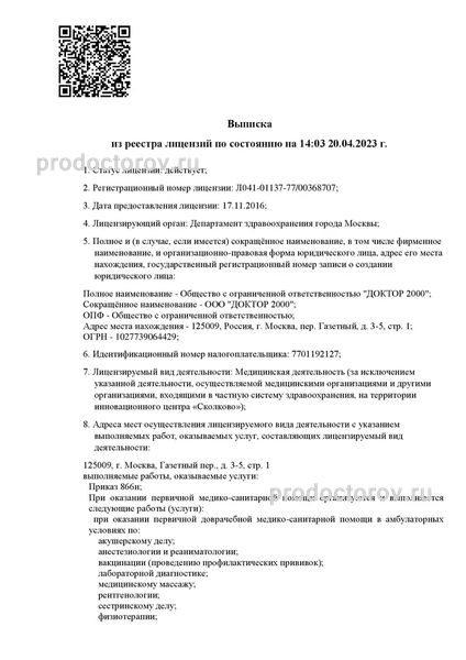 Медицинский центр «Доктор 2000» - 59 врачей, 74 отзыва | Москва -  ПроДокторов