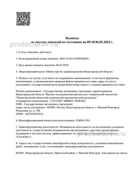 Онкологический диспансер на Деловой - 29 врачей, 118 отзывов | Нижний  Новгород - ПроДокторов