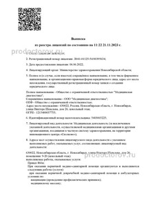 Выписка из реестра лицензий
