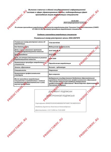 Документы и фотографии - Трошкова С. А.