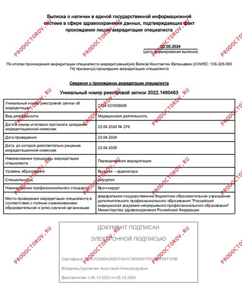 Хирургия Волков К. Е. - Хирургия