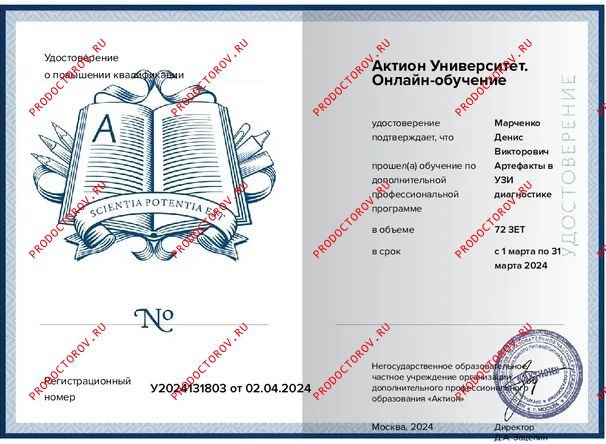 Артефакты в УЗИ диагностике Марченко Д. В. - Артефакты в УЗИ диагностике