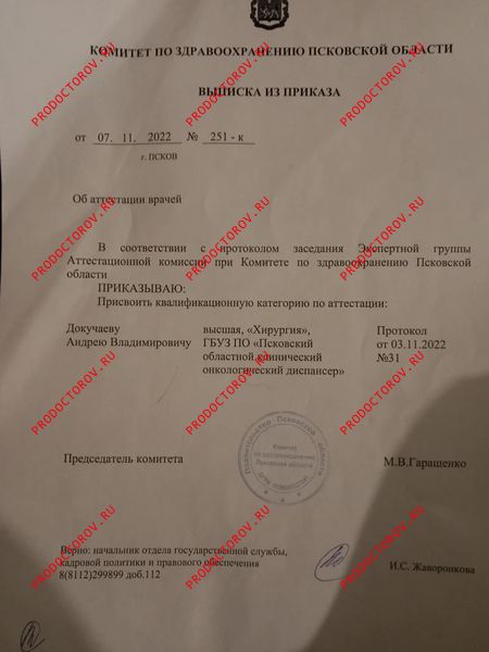 Документы и фотографии - Докучаев А. В.