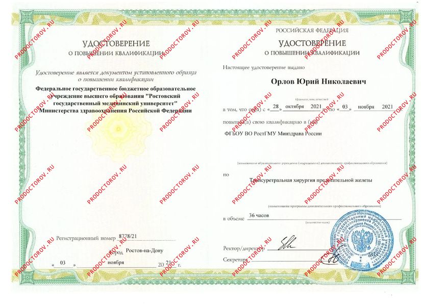Документы и фотографии - Орлов Ю. Н.