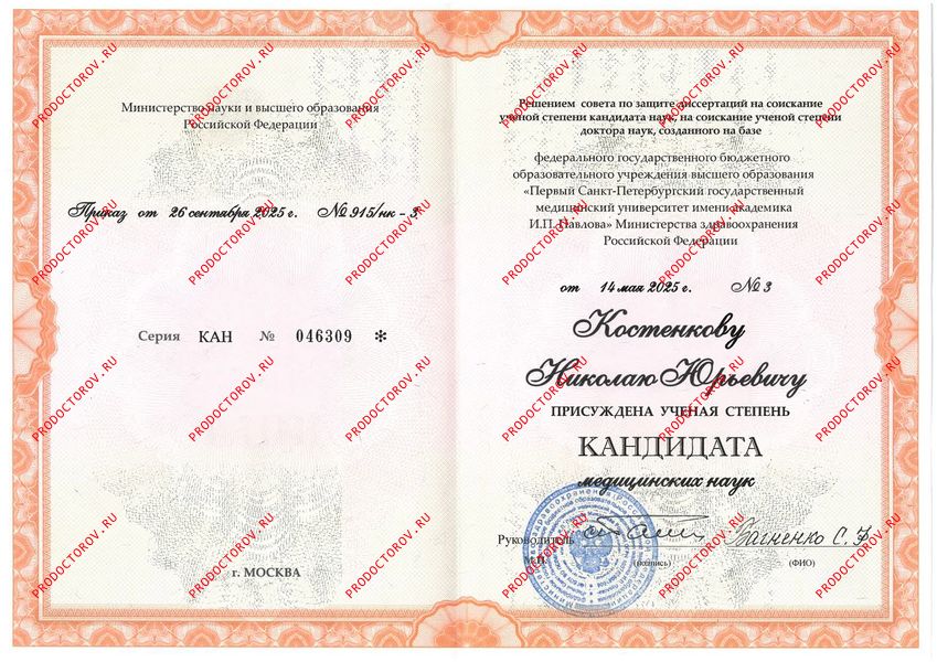 Документы и фотографии - Костенков Н. Ю.