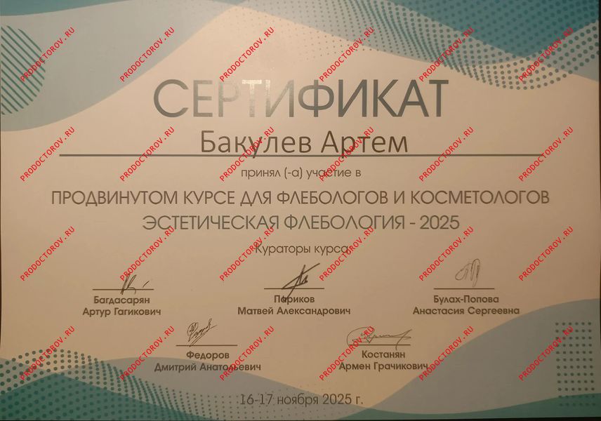 Документы и фотографии - Бакулев А. О.