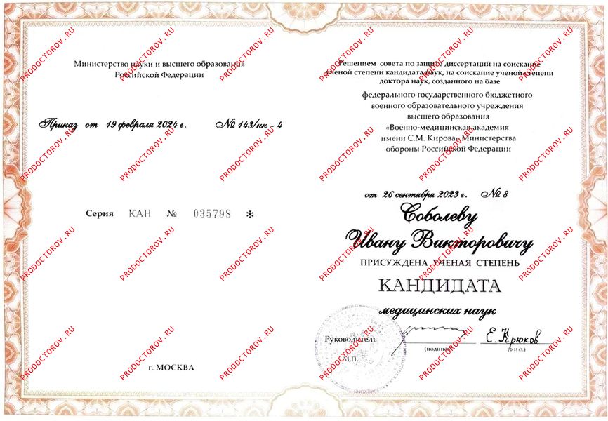 Документы и фотографии - Соболев И. В.