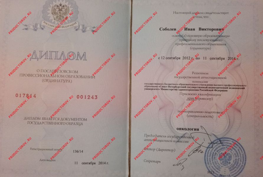 Документы и фотографии - Соболев И. В.