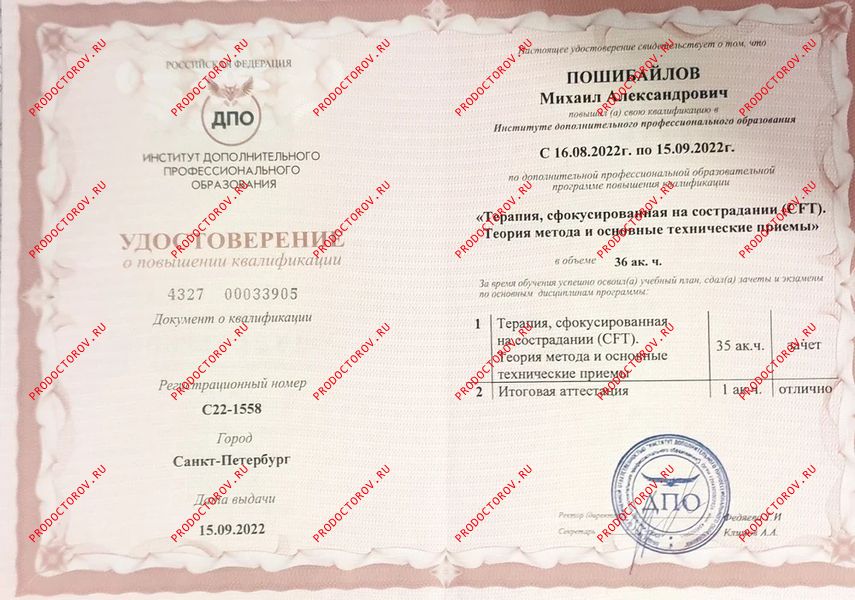 Терапия, сфокусированная на сострадании Пошибайлов М. А. - Терапия, сфокусированная на сострадании