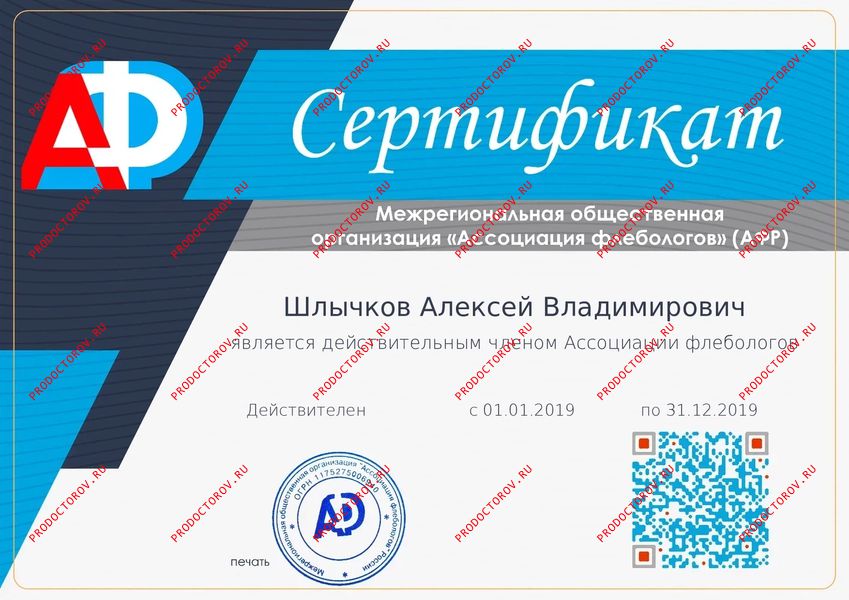 Членство в АФР Шлычков А. В. - Членство в АФР