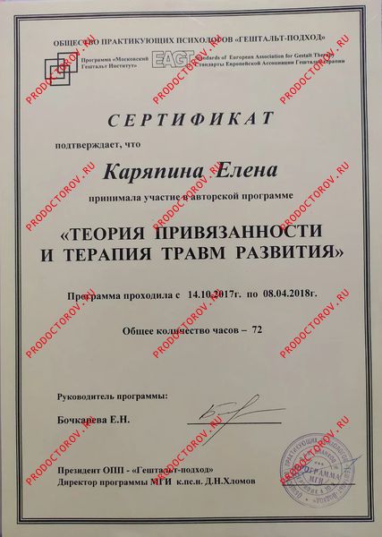 Документы и фотографии - Каряпина Е. Г.