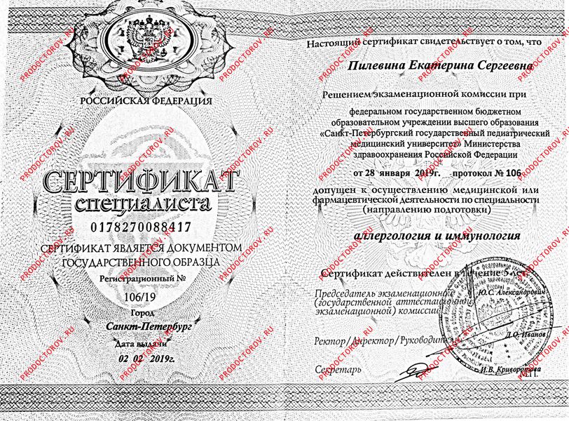 Документы и фотографии - Пилевина Е. С.