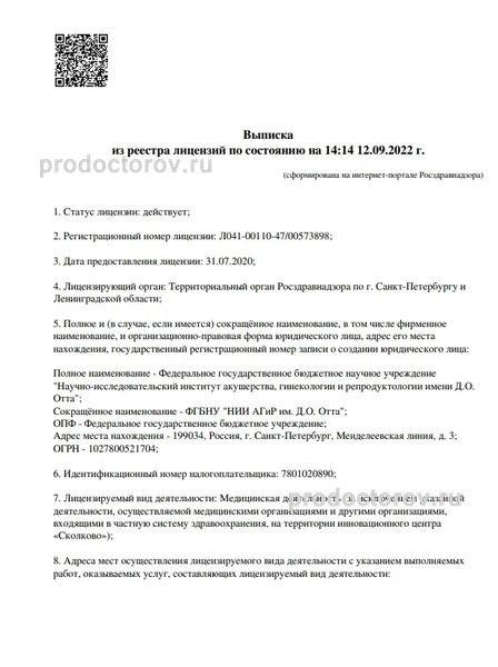 Институт акушерства, гинекологии и репродуктологии имени Д. О. Отта