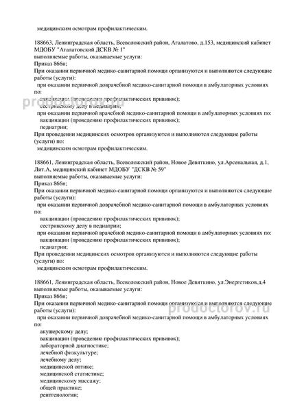 КАБИНЕТЫ И ГРАФИК ВРАЧЕЙ КЛИНИКИ НОВОЕ ДЕВЯТКИНО