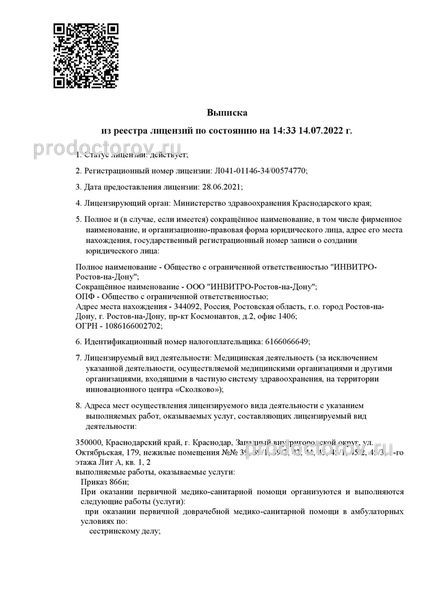 Лаборатория «Инвитро» на Генерала Штеменко - 2 врача, 4 отзыва | Волгоград  - ПроДокторов