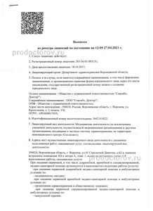 Лицензия 2021 года